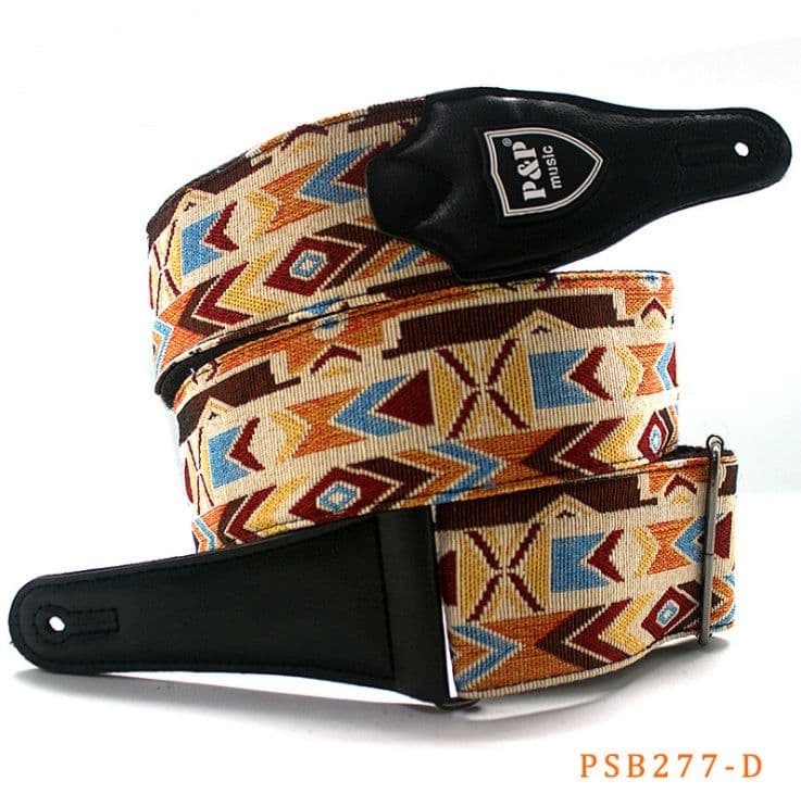 image-Guitar bass strap embroidery thickening and widening