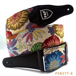 image-Guitar bass strap embroidery thickening and widening