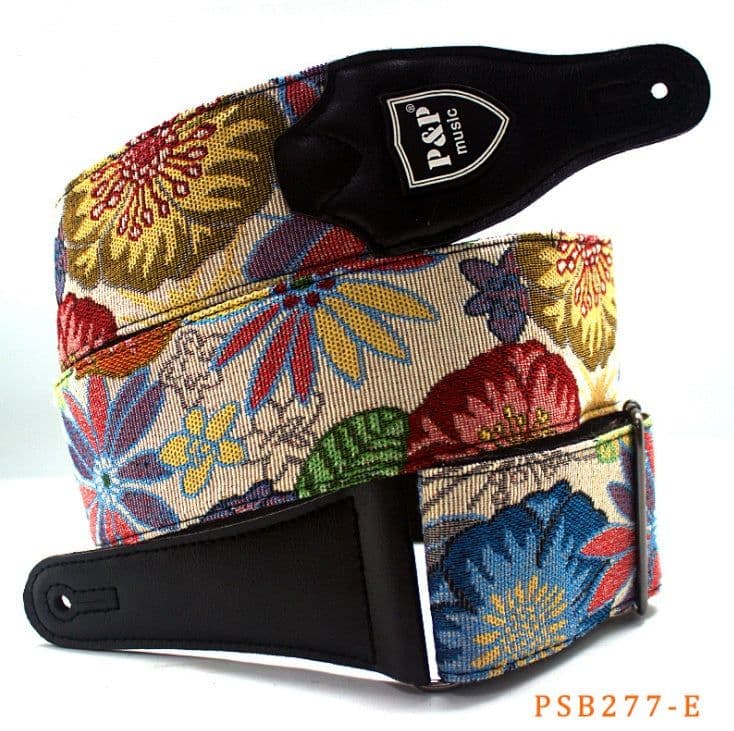 image-Guitar bass strap embroidery thickening and widening