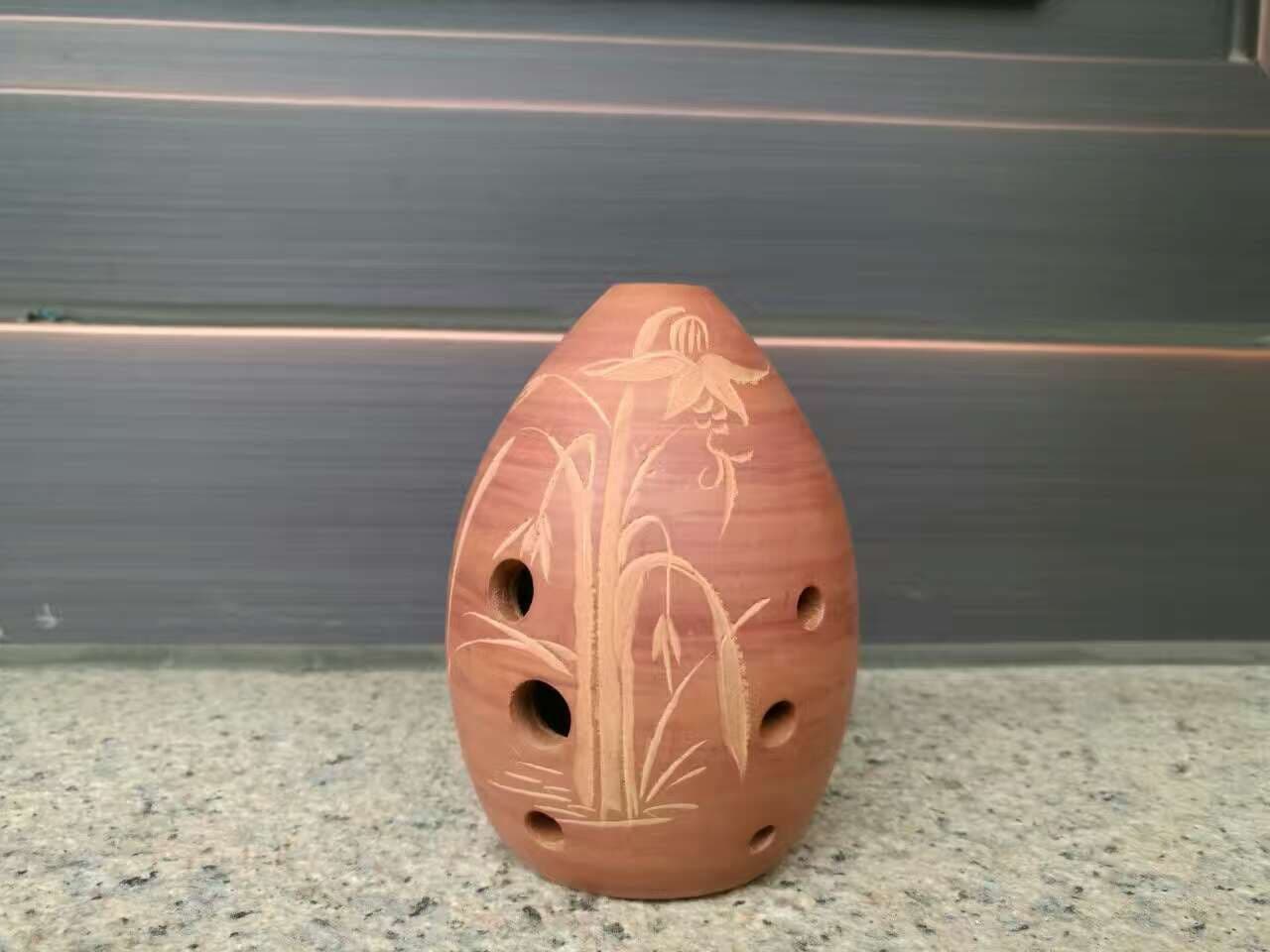 image-seven star Ancient Xun Musical Instrument, Eight Hole Taoxun Pear Shaped Taoxun Musical Instrument