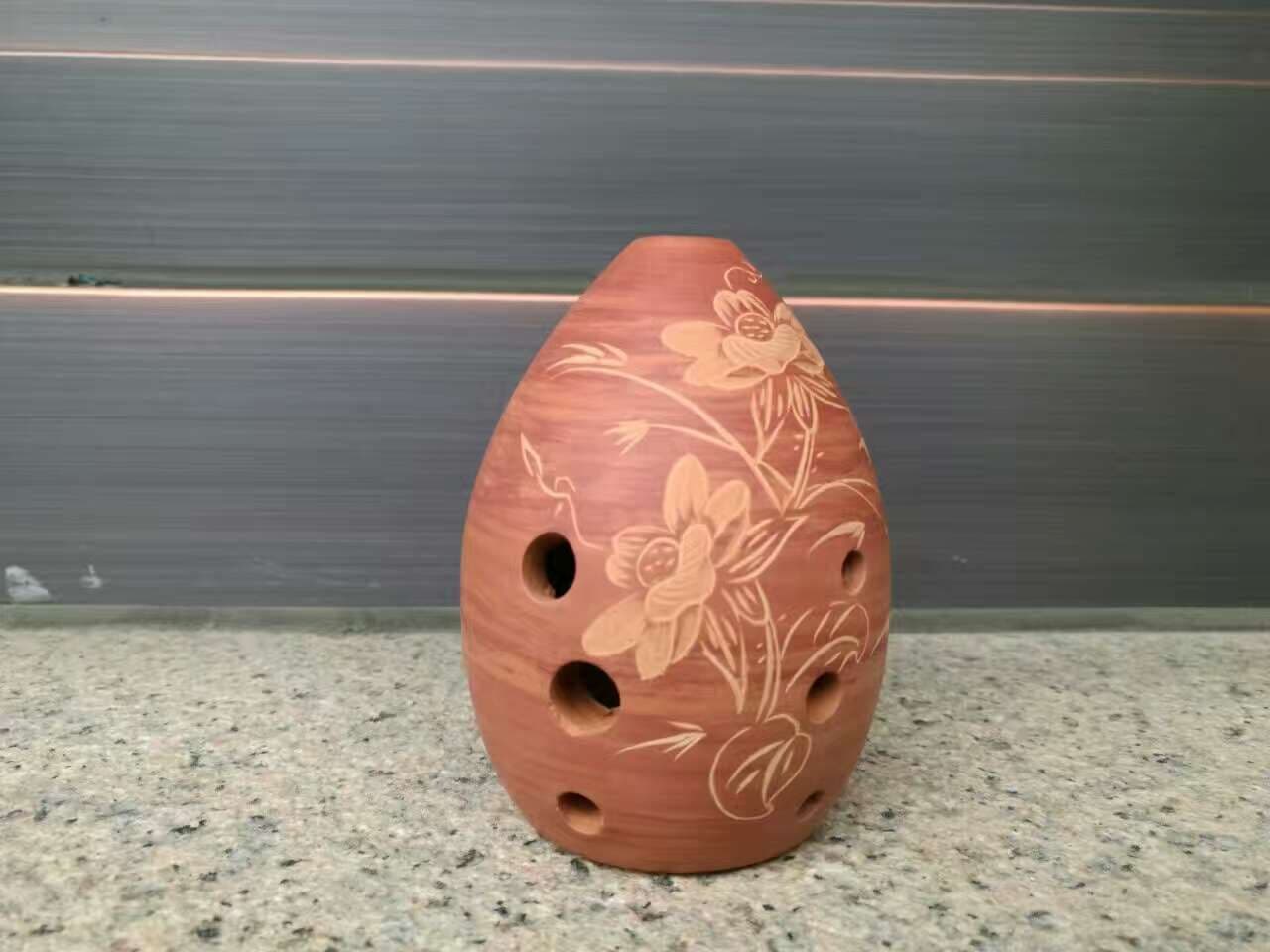 image-seven star Ancient Xun Musical Instrument, Eight Hole Taoxun Pear Shaped Taoxun Musical Instrument
