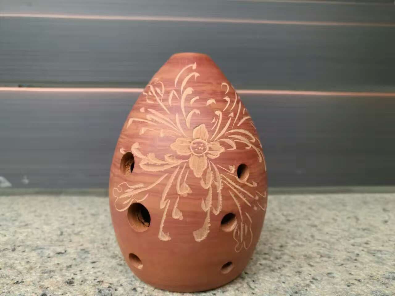 image-seven star Ancient Xun Musical Instrument, Eight Hole Taoxun Pear Shaped Taoxun Musical Instrument