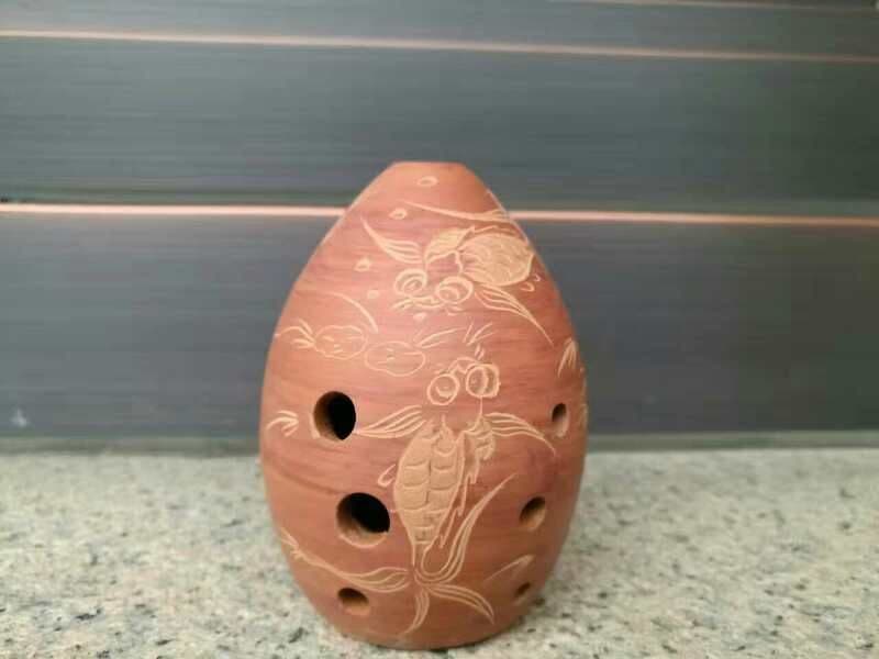 image-seven star Ancient Xun Musical Instrument, Eight Hole Taoxun Pear Shaped Taoxun Musical Instrument