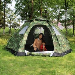 image-Automatic tent outdoor, 6-8 people, many people, single layer, multi people tent camping, camping trip, factory direct sales