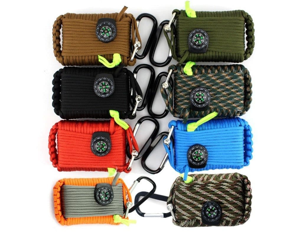 image-Camping bag climbing umbrella rope equipment kit hand-woven process escape emergency self-help kit outdoor supplies