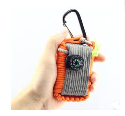 image-Camping bag climbing umbrella rope equipment kit hand-woven process escape emergency self-help kit outdoor supplies