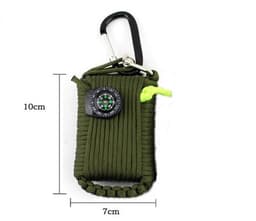 image-Camping bag climbing umbrella rope equipment kit hand-woven process escape emergency self-help kit outdoor supplies