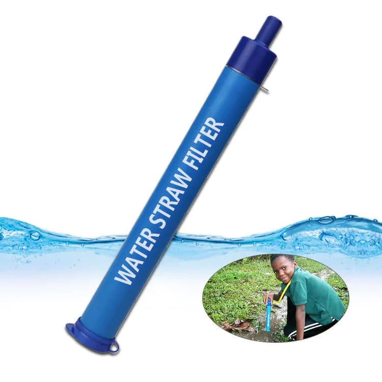 image-A-type camping wild drink outdoor water purification straw