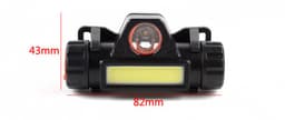 image-Waterproof LED headlamp COB work light 2 light mode with magnet headlight built-in 18650 battery suit for fishing, camping, etc.