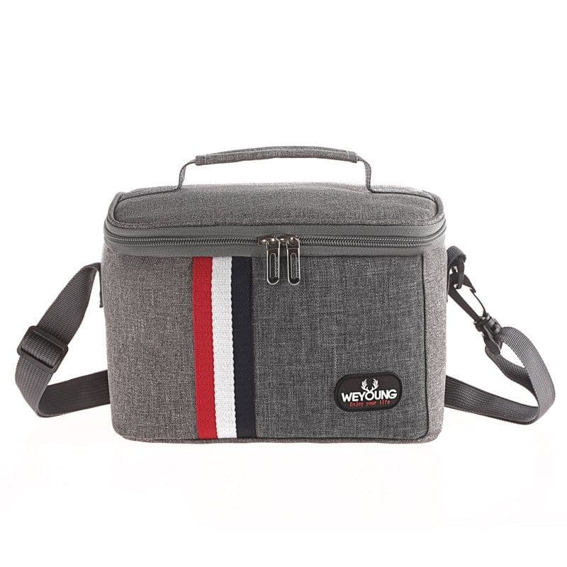 image-Striped lunch bag