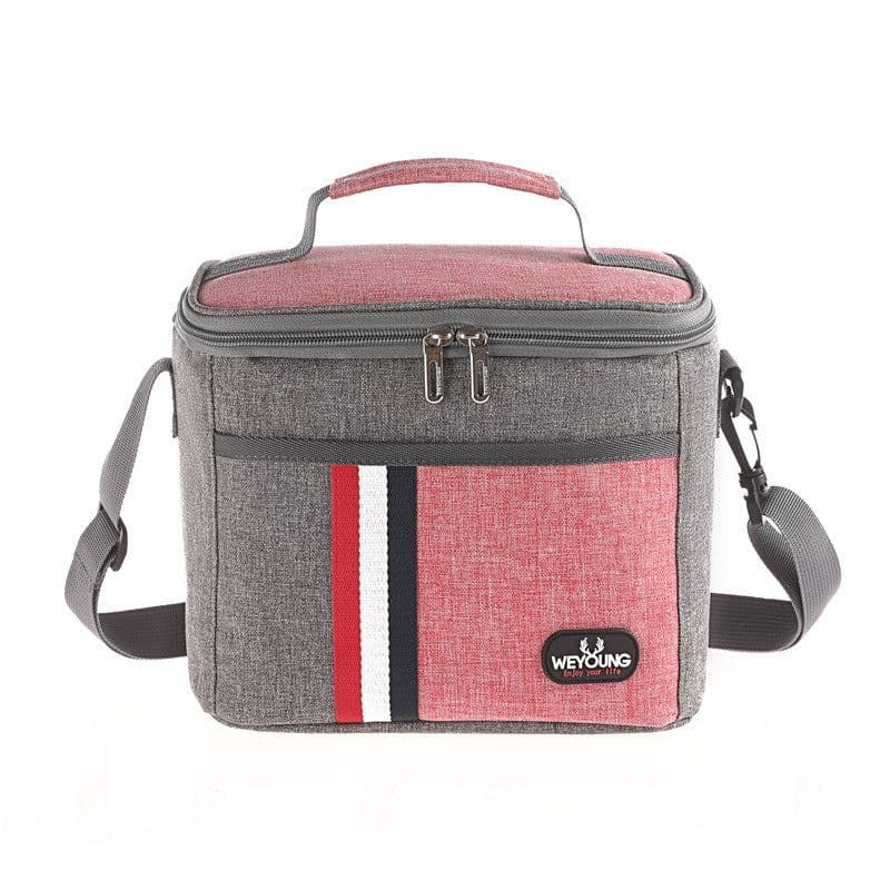 image-Striped lunch bag