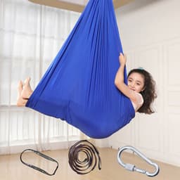image-Kids Cotton Outdoor Indoor Swing Hammock For Cuddle Up To Sensory Child Therapy Soft Elastic Parcel Steady Seat
