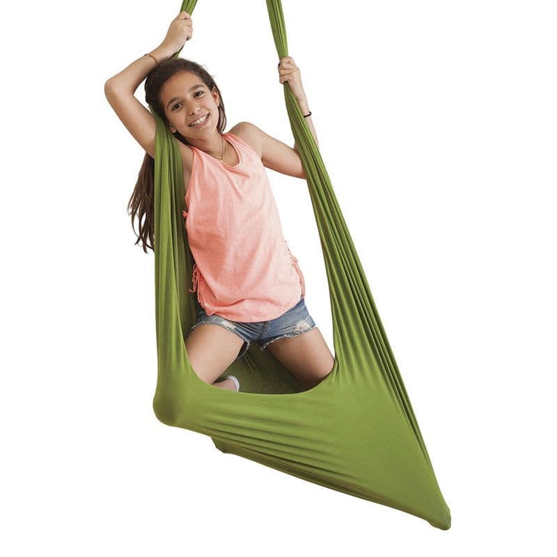 image-Kids Cotton Outdoor Indoor Swing Hammock For Cuddle Up To Sensory Child Therapy Soft Elastic Parcel Steady Seat