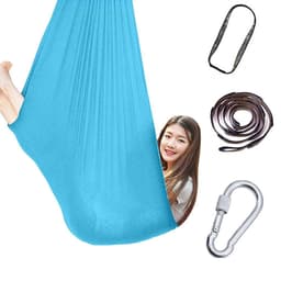 image-Kids Cotton Outdoor Indoor Swing Hammock For Cuddle Up To Sensory Child Therapy Soft Elastic Parcel Steady Seat