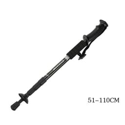 image-Four-section straight shank and curved handle aluminum alloy trekking pole