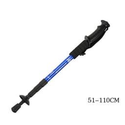 image-Four-section straight shank and curved handle aluminum alloy trekking pole