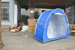 image-Parked mountain bike folding canopy