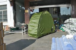image-Parked mountain bike folding canopy