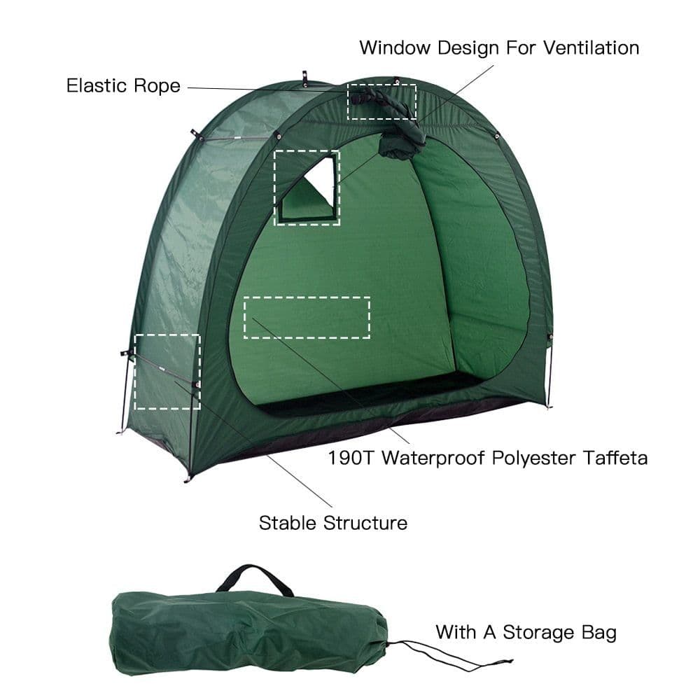 image-Parked mountain bike folding canopy