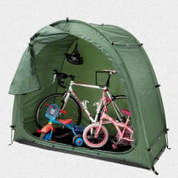 image-Parked mountain bike folding canopy