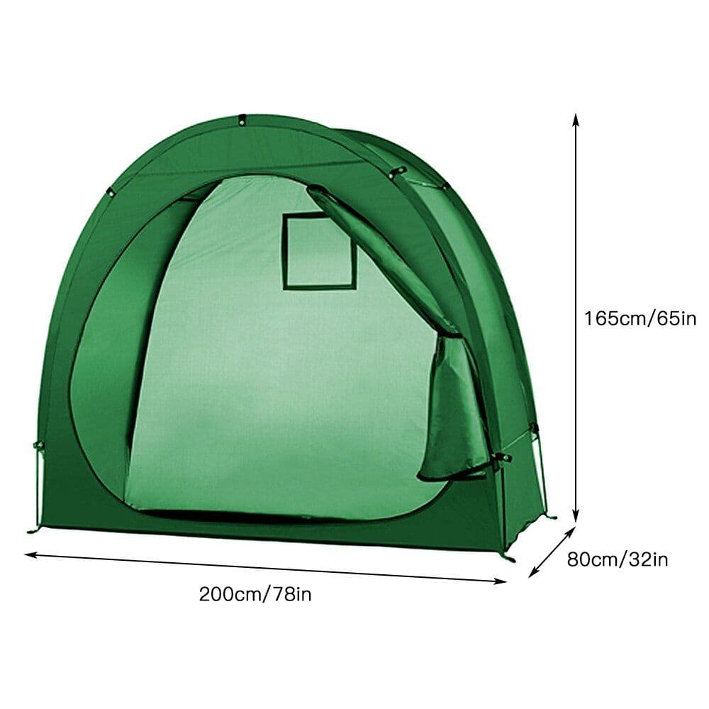 image-Parked mountain bike folding canopy