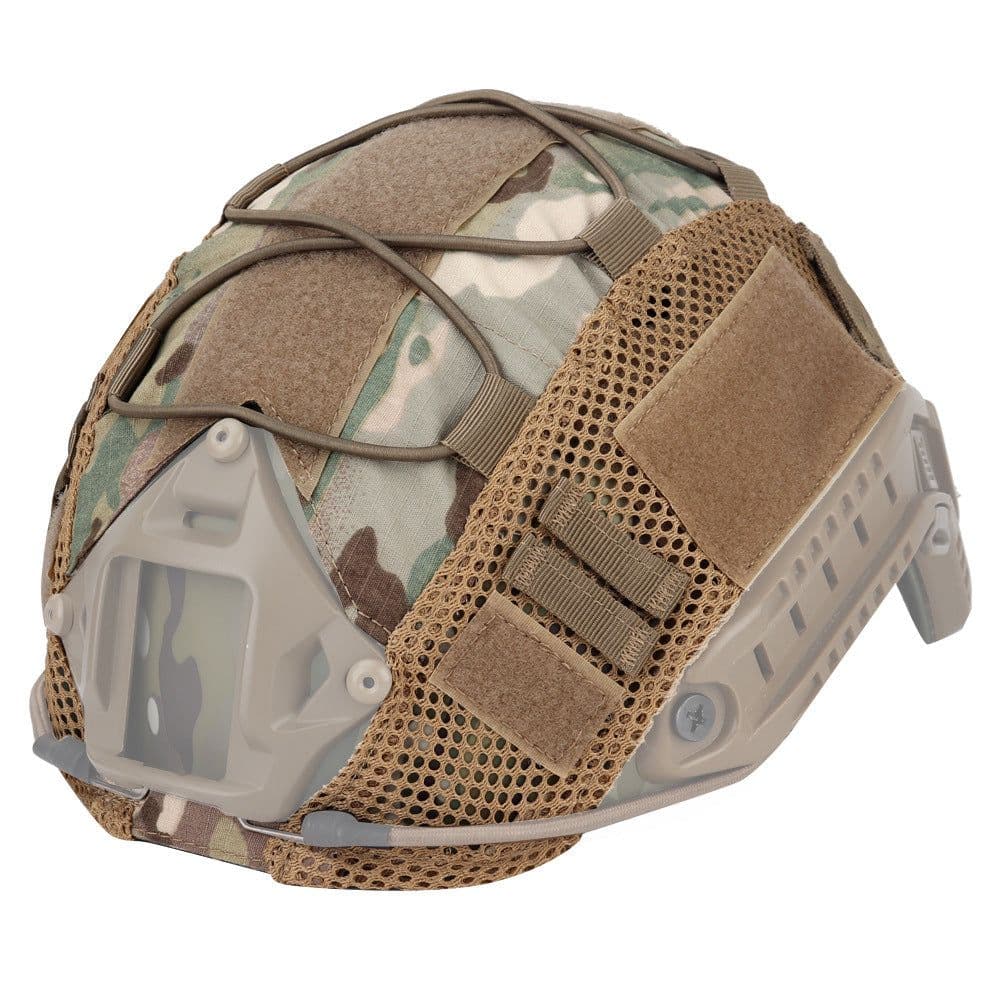 image-Military fan style tactical helmet with nylon mesh helmet