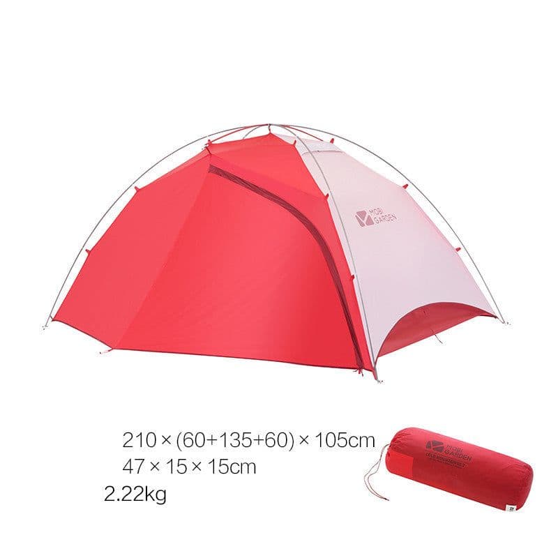 image-Mountaineering Camping Windproof And Rainproof Aluminum Alloy Three Season Double Deck Camping Tent