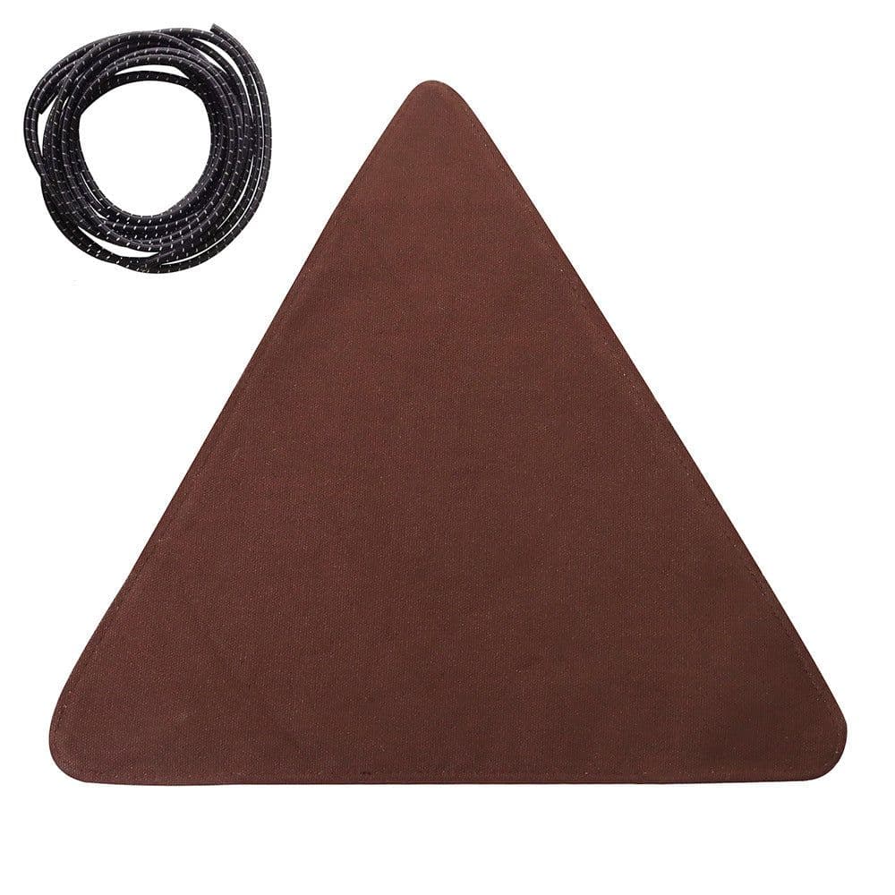 image-Folding Portable Camping And Hiking Trip With Triangular Fabric Stool