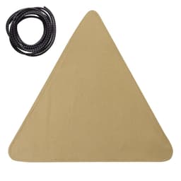 image-Folding Portable Camping And Hiking Trip With Triangular Fabric Stool