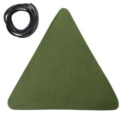 image-Folding Portable Camping And Hiking Trip With Triangular Fabric Stool