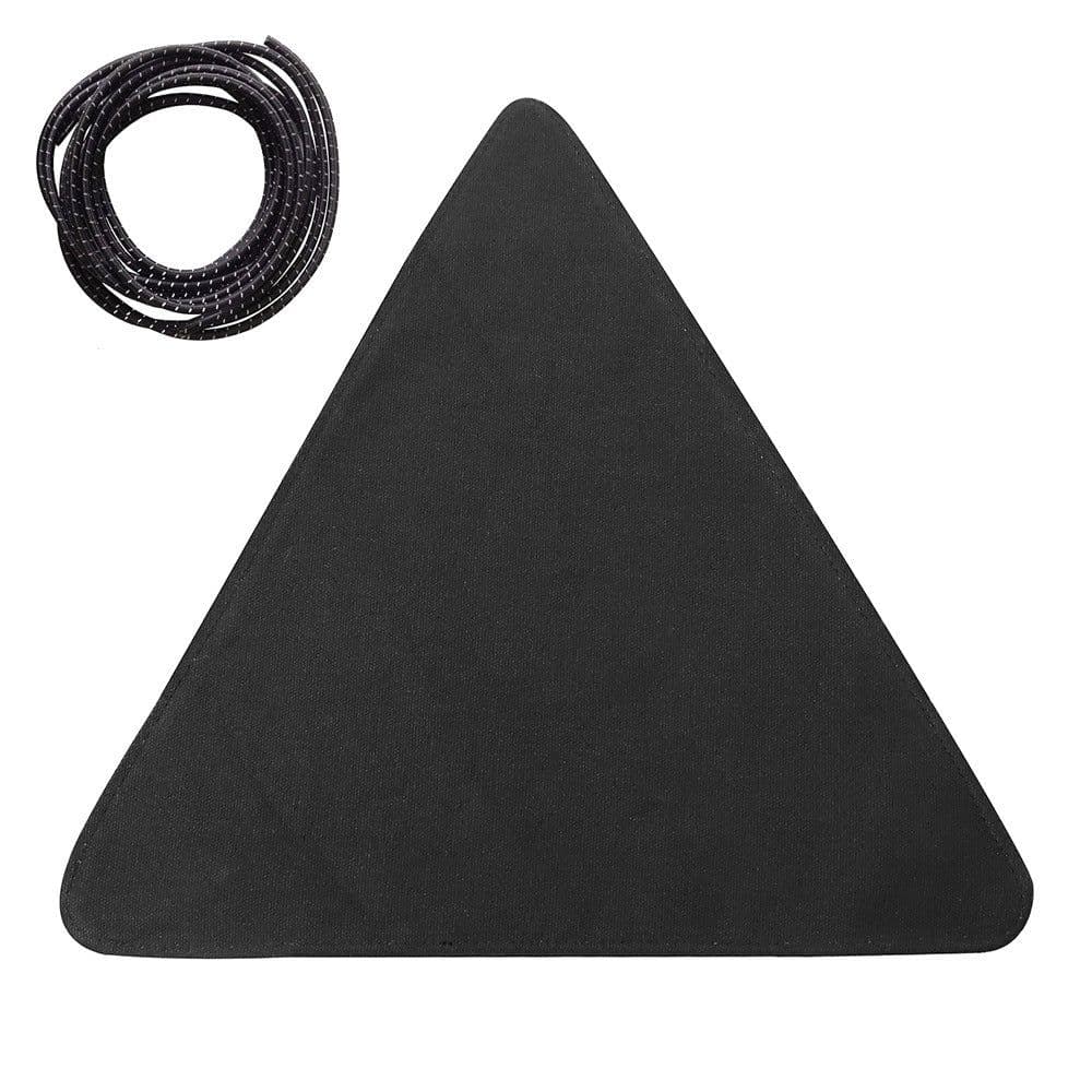 image-Folding Portable Camping And Hiking Trip With Triangular Fabric Stool