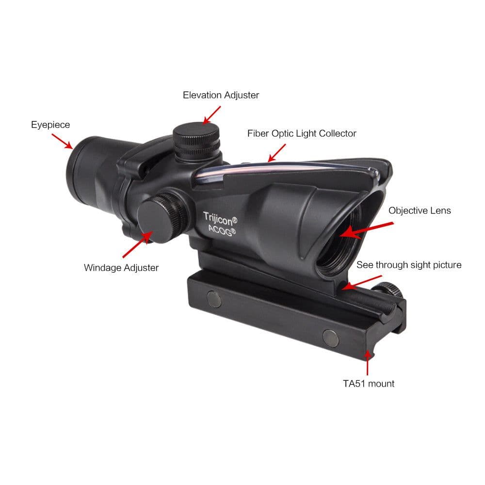 image-Maku metal sight 4x32 eating chicken outdoor sports quadruple lens