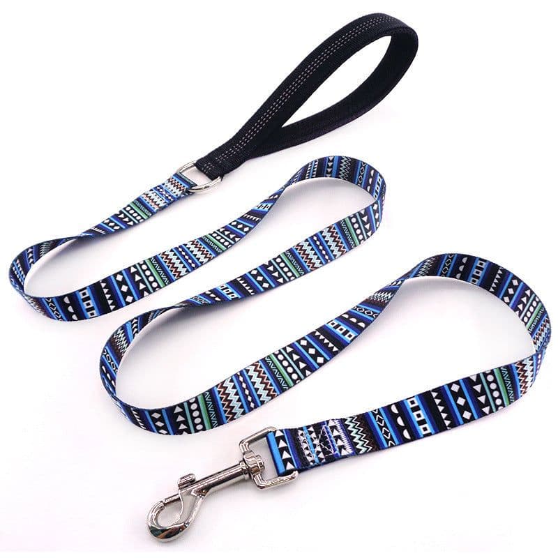 image-Flower training dog pet supplies printed dog leash