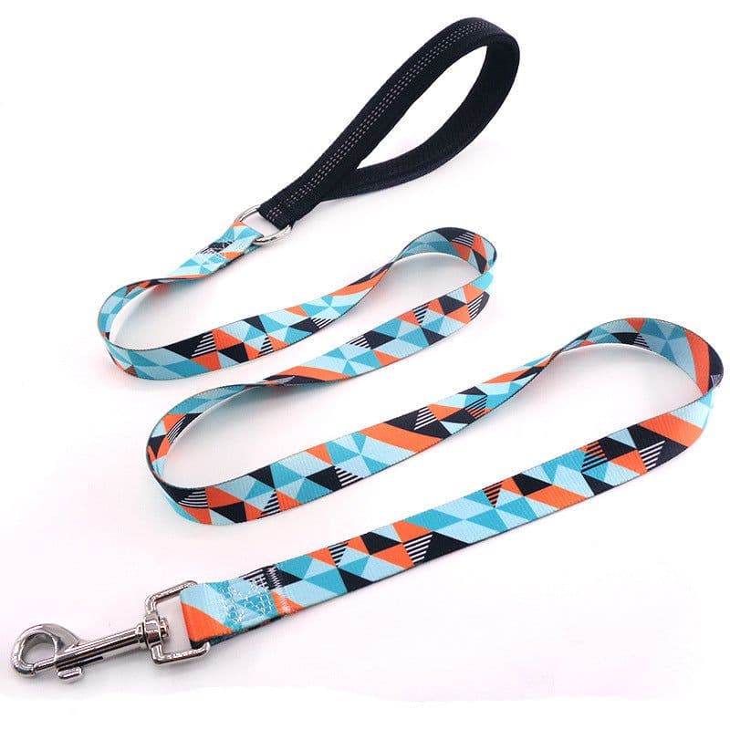 image-Flower training dog pet supplies printed dog leash