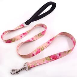 image-Flower training dog pet supplies printed dog leash