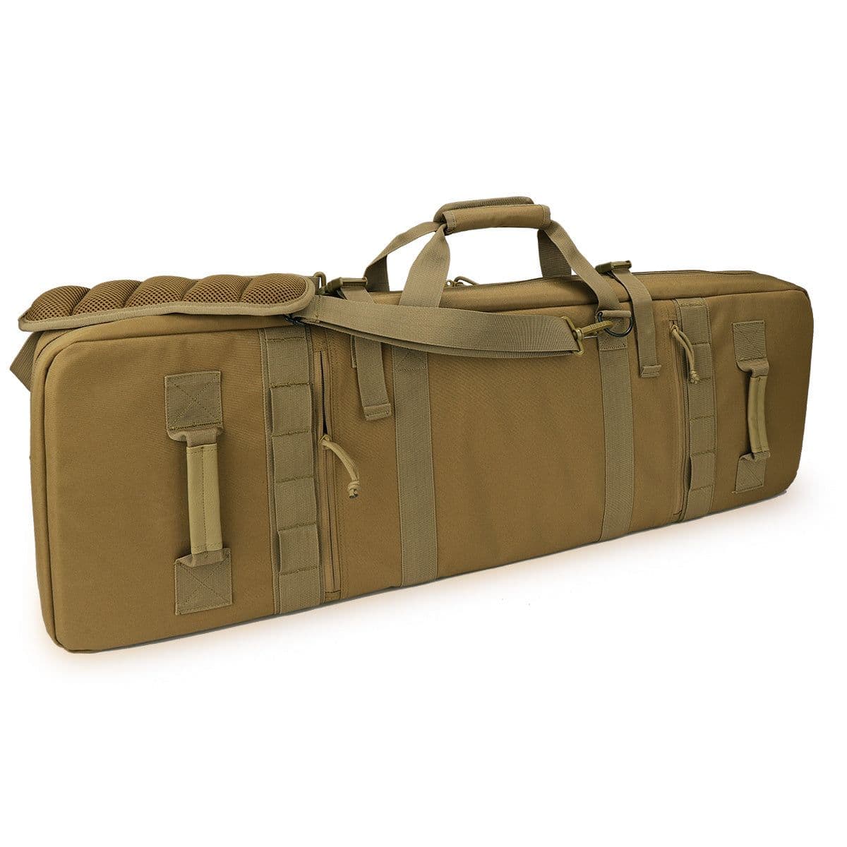 image-VOTAGOO Double Rifle Case Gun Bag, Safely Long-Barrel Firearm Transportation Cases Locks, All-Weather Soft Tactical Range Bag Ackpack For Shotgun Spacious Heavy Duty