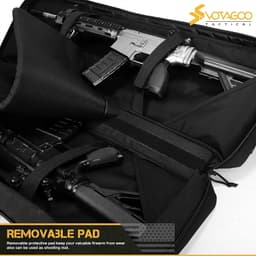 image-VOTAGOO Double Rifle Case Gun Bag, Safely Long-Barrel Firearm Transportation Cases Locks, All-Weather Soft Tactical Range Bag Ackpack For Shotgun Spacious Heavy Duty
