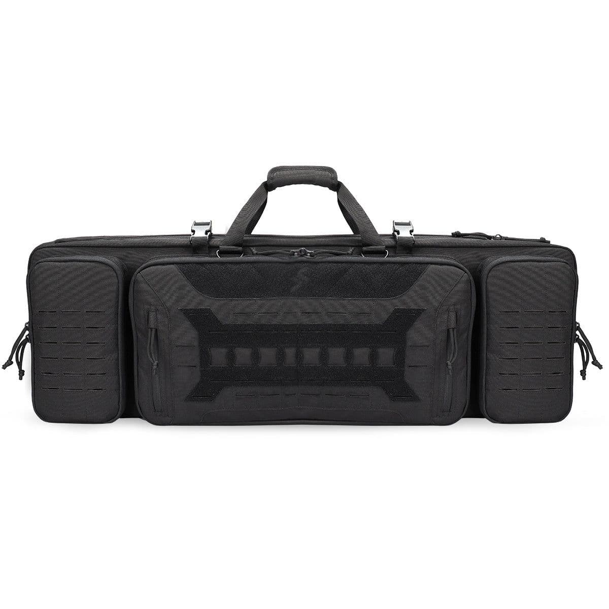 image-VOTAGOO Double Rifle Case Gun Bag, Safely Long-Barrel Firearm Transportation Cases Locks, All-Weather Soft Tactical Range Bag Ackpack For Shotgun Spacious Heavy Duty