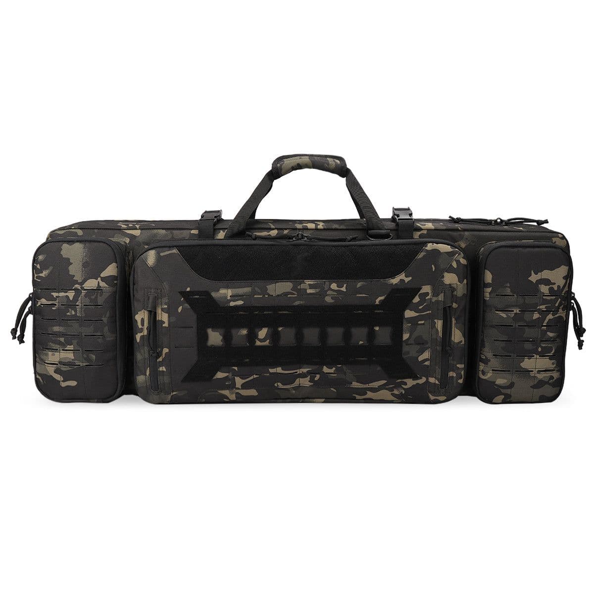 image-VOTAGOO Double Rifle Case Gun Bag, Safely Long-Barrel Firearm Transportation Cases Locks, All-Weather Soft Tactical Range Bag Ackpack For Shotgun Spacious Heavy Duty
