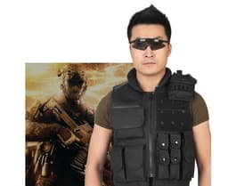 image-Tactical Vest Black Mens Military Hunting Vest