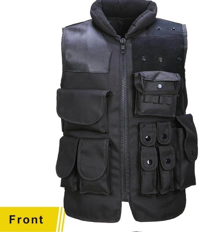 image-Tactical Vest Black Mens Military Hunting Vest