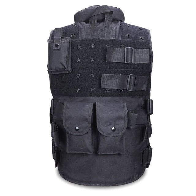 image-Tactical Vest Black Mens Military Hunting Vest