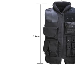 image-Tactical Vest Black Mens Military Hunting Vest