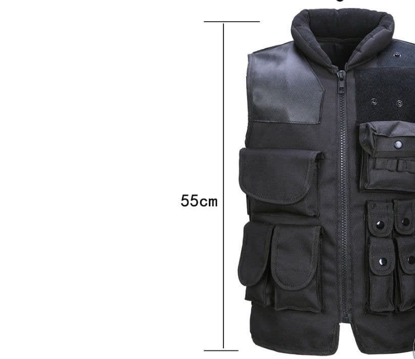 image-Tactical Vest Black Mens Military Hunting Vest