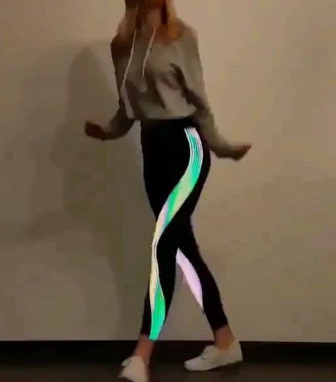 image-Fitness Yoga Pants Laser Printed Slimming Sports Leggings