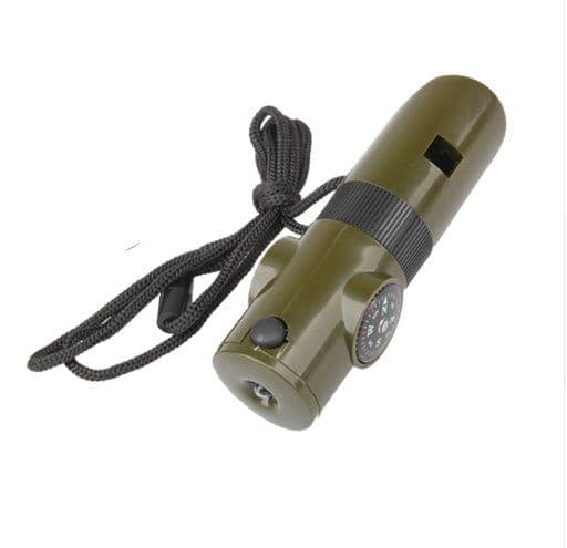 image-Off-the-shelf seven-in-one whistle multi-function compass survival whistle outdoor products
