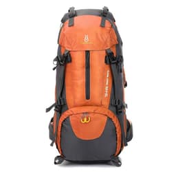image-Mountaineering waterproof outdoor sports nylon bag Wild camping backpack Rainproof 60L mountaineering bag wholesale