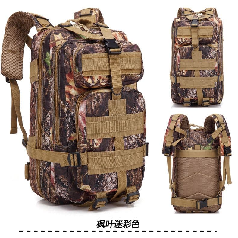 image-Camouflage Backpack Outdoor Sports Upgraded 3P Bag Camouflage Backpack Tactical Backpack Outdoor Camping Travel