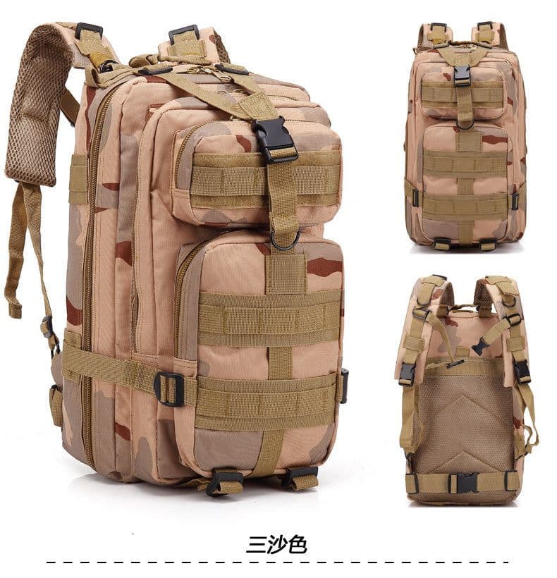 image-Camouflage Backpack Outdoor Sports Upgraded 3P Bag Camouflage Backpack Tactical Backpack Outdoor Camping Travel