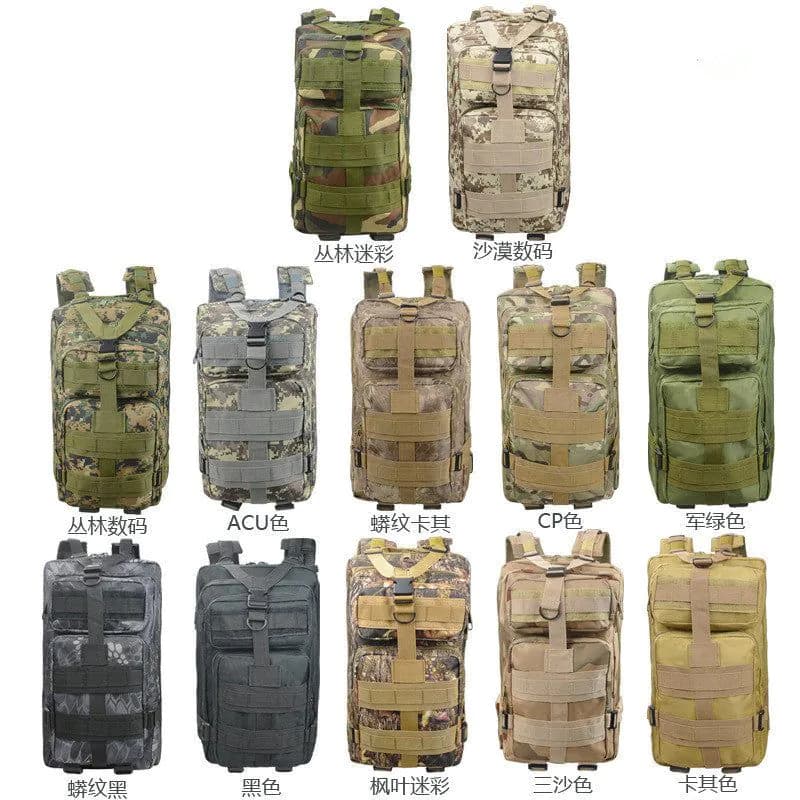 image-Camouflage Backpack Outdoor Sports Upgraded 3P Bag Camouflage Backpack Tactical Backpack Outdoor Camping Travel